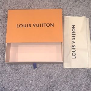 Authentic LV small gift box with duster bag